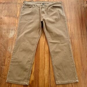 Levi's 541 Athletic Taper Pants Mens 40x30 Khaki Tan Chino Twill Jeans